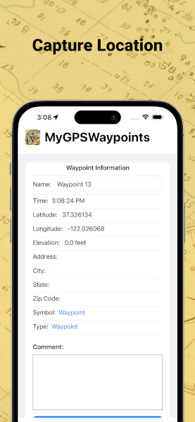 MyGPSWaypoints Screenshot 1